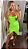 Vestido Midi em Prada Sculp Marrie Verde Neon - Imagem 2