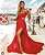Vestido com Fenda Ariella Vermelho - Imagem 1