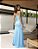 Vestido Longo Verónica Azul Serenity - Imagem 4