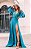 Vestido Longo Cler Azul Turquesa - Imagem 1