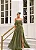 Vestido Longo Drapeado Verde Oliva - Imagem 1