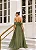 Vestido Longo Drapeado Verde Oliva - Imagem 2