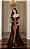 Vestido Longo Éthera Marrom - Imagem 1