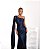 Vestido Longo Um Ombro Azul Marinho - Imagem 2