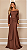 Vestido manga longa Serafina Marrom - Imagem 1