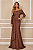 Vestido manga longa Serafina Marrom - Imagem 4
