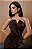 Vestido Longo Tomara que caia Plissado Sarah Marrom - Imagem 3
