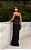 Vestido longo tomara que caia Plissado Sarah Preto - Imagem 4