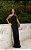 Vestido longo tomara que caia Plissado Sarah Preto - Imagem 3