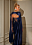 Vestido Longo Cleópatra Azul Marinho - Imagem 3