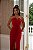 Vestido Longo Tomara que caia Plissado Sarah Vermelho - Imagem 3