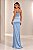 Vestido longo tomara que caia Plissado Sarah Azul Serenity - Imagem 3