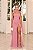 Vestido Longo Chiffon Salerno Rosa - Imagem 1