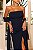 Vestido Longo Chiffon Salerno Azul Marinho - Imagem 3
