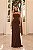 Vestido Longo Chiffon Salerno Marrom - Imagem 1