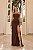 Vestido Longo Chiffon Salerno Marrom - Imagem 3