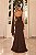 Vestido Longo Chiffon Salerno Marrom - Imagem 4