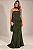 Vestido Longo Chiffon Salerno Verde oliva - Imagem 1