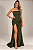 Vestido Longo Chiffon Salerno Verde oliva - Imagem 4
