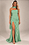 Vestido Longo Chiffon Salerno Verde menta - Imagem 1