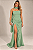 Vestido Longo Chiffon Salerno Verde menta - Imagem 4