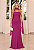 Vestido Longo Chiffon Salerno Fúcsia - Imagem 1