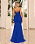 Vestido Longo Chiffon Salerno Azul Royal - Imagem 5