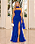 Vestido Longo Chiffon Salerno Azul Royal - Imagem 1