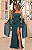 Vestido Longo Chiffon Salerno Verde Petróleo - Imagem 5