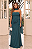 Vestido Longo Chiffon Salerno Verde Petróleo - Imagem 1