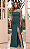 Vestido Longo Chiffon Salerno Verde Petróleo - Imagem 2