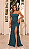 Vestido Longo Chiffon Salerno Verde Petróleo - Imagem 6