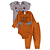 Kit Body 3 peças Bebê Menino Hug Bear - Imagem 1
