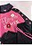Conjunto Moletom Infantil Menina Flores Preto - Imagem 2