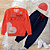 Conjunto Moletom Infantil Menina Be Lovely Laranja - Imagem 2