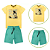 Conjunto Juvenil Verão Menino Skate Sun Amarelo - Imagem 3