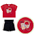 Conjunto Juvenil Verão Menina Music Vermelho - Imagem 2