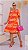 Vestido Adulto Eva Laranja Curto - Imagem 2