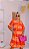 Vestido Adulto Eva Laranja Curto - Imagem 3
