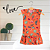 Vestido Infantil Verão Flamingo Laranja - Imagem 1