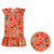 Vestido Infantil Verão Flamingo Laranja - Imagem 2