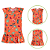 Vestido Infantil Verão Flamingo Laranja - Imagem 3