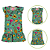 Vestido Infantil Verão Frutas Verde - Imagem 3