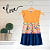 Vestido Infantil Três Marias Laranja Floral - Imagem 5