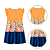 Vestido Infantil Três Marias Laranja Floral - Imagem 3