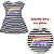 Vestido Infantil Love Listrado Preto - Imagem 2