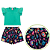 Conjunto Juvenil Verão Menina Verde Floral - Imagem 2