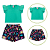 Conjunto Juvenil Verão Menina Verde Floral - Imagem 3