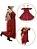 Vestido Xadrez Adulto Vermelho Alça Ciganinha Longo - Imagem 2
