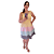 Vestido Mini Xadrez Adulto Cores Candy Curto - Imagem 2